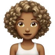Girl with curly hair  sticker