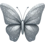 Silver glitter Butterfly sticker