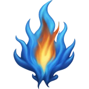 blue fire sticker