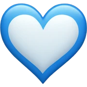 Blue and white heart sticker