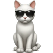 Cat with sunglasses sticker