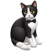 Tuxedo cat sticker