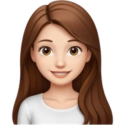 pretty girl with long brown hair, long eyelashes, wearing a white top sticker