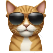 Cat with sunglasses sticker