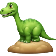 Pooping dinosaur sticker