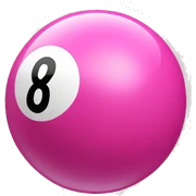 Pink 8 ball sticker