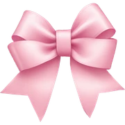 light pink ribbon bow sticker