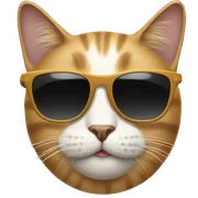 Cat with sunglasses sticker