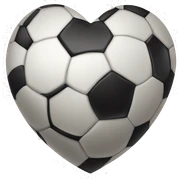Soccer ball heart sticker
