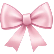 light pink ribbon bow sticker