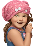 smiling girl with brown hair sticker