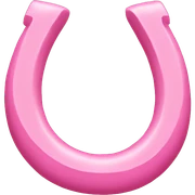 a pink horseshoe sticker