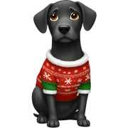 dog wearing a christmas sweater  sticker