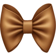 Brown bow sticker
