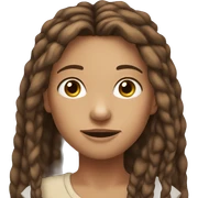 Portrait. Deer girl. She has deer ears and deer antlers. She has Long brown dreadlocks. Her skintone is pale sticker