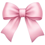 light pink ribbon bow sticker