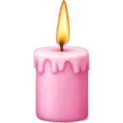 light pink candle sticker