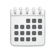 Minimalist calendar icon sticker