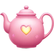 Pastel Pink Teapot "A pastel pink teapot with a glowing finish, steam rising in the shape of hearts, and sparkling details on the handle and spout." sticker