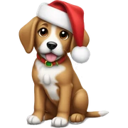 Christmas puppy sticker