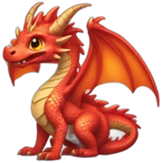 dragon in cute and whimsical style sticker