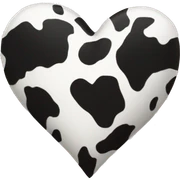 Cow print heart  sticker