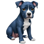 Blue Staffordshire bull terrier puppy  sticker
