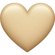 Beige heart  sticker