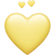 Pastel yellow heart sticker