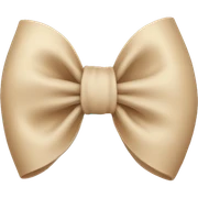 beige bow sticker