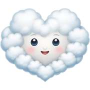 heart shaped cloud sticker