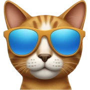 Cat with sunglasses sticker