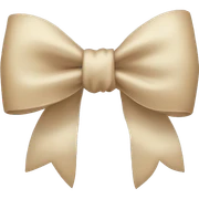 Beige bow sticker