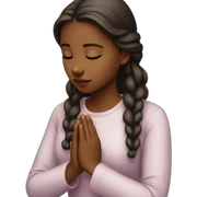 Girl praying  sticker