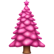 pink christmas tree sticker