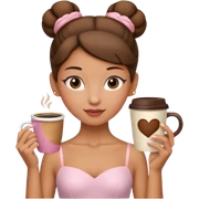 Bailarina con cabeza de taza de cafe sticker