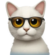 Cat with sunglasses sticker