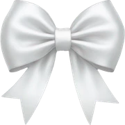 white satin bow sticker