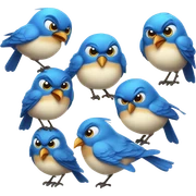Angry birds the blues sticker