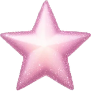 pale pink star sparkle sticker