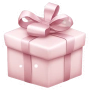 Light pink Christmas gifts under a white Christmas tree  sticker