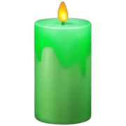 Green crypto candle sticker