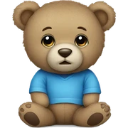 Teddy bear blue sticker