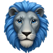 Blue lion  sticker
