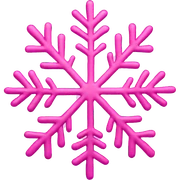Pink snowflake sticker