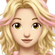 Blonde miqote with long hair and pinks eyes cute beautiful  sticker
