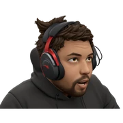 meme boy with headphones indoors sticker