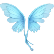 light blue fairy wings sticker