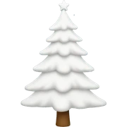 white christmas tree sticker