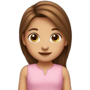 little-brown hair-niece sticker